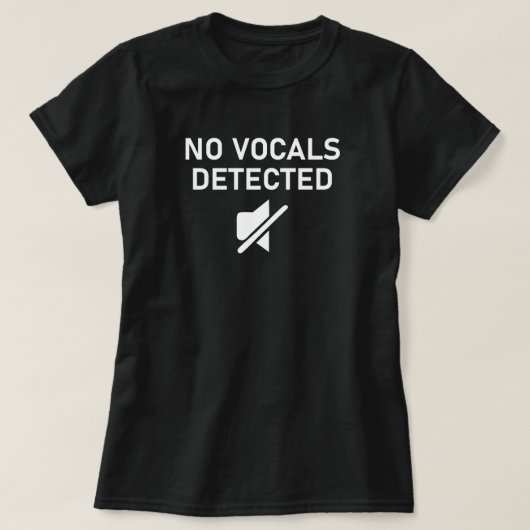Keine Vocals erkannt Minimales Audio-Design T-Shirt (Design vorne)