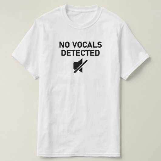 Keine Vocals erkannt Minimales Audio-Design T-Shirt (Design vorne)