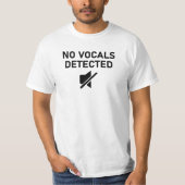 Keine Vocals erkannt Minimales Audio-Design T-Shirt (Vorderseite)