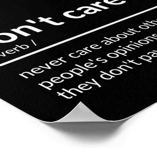 Keine Vorsicht bei Zitaten Poster (Ecke)