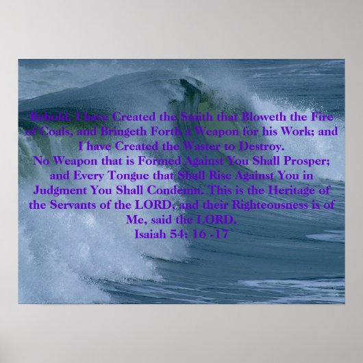 Keine Waffen, die gegen - Jesaja gebildet werden 5 Poster (Vorne)