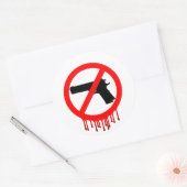 Keine Waffen erlaubt = unschuldige Tote Runder Aufkleber (Umschlag)