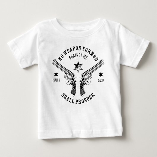 Keine Waffen gegen mich geformt - Isaiah 54:17 Sch Baby T-shirt (Vorderseite)