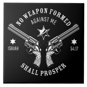 Keine Waffen gegen mich geformt - Isaiah 54:17 Sch Fliese