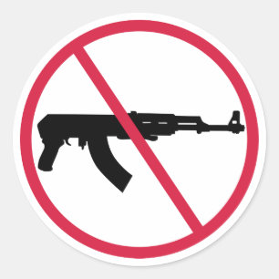Keine Waffen Runder Aufkleber