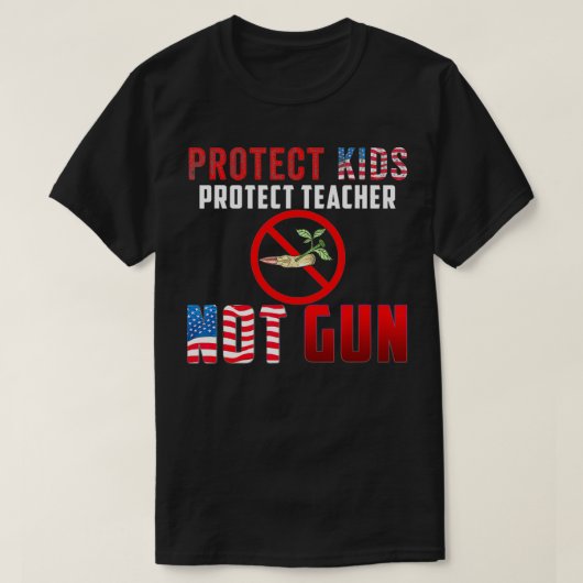 Keine Waffen schützen Kinder schützen Lehrer T-Shirt (Design vorne)