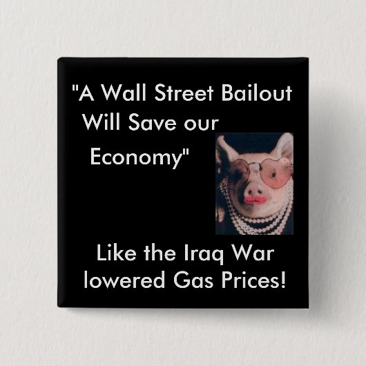 Keine Wallstreet Sicherheitsleistung Button (Vorderseite)
