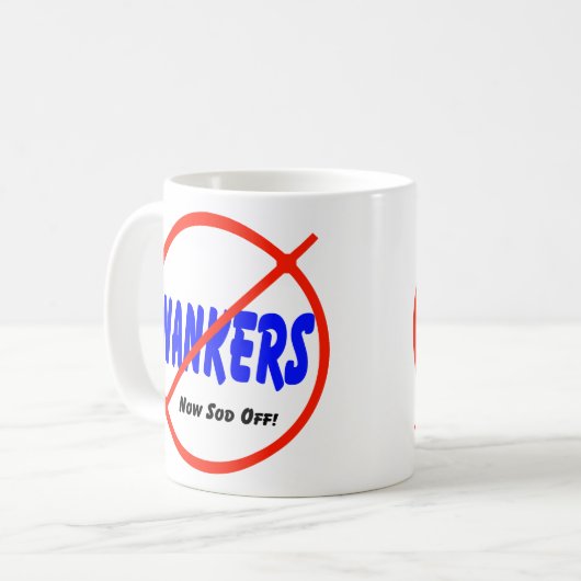 Keine Wankers Kaffeetasse (Vorderseite Links)