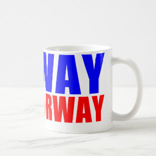 KEINE WEISE ABER NORWEGEN KAFFEETASSE