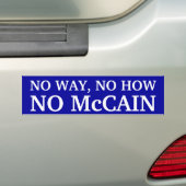 KEINE WEISE, KEINE WIE, KEIN McCAIN Autoaufkleber (Auf Auto)
