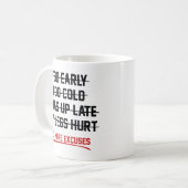 Keine weiteren Ausreden Kaffeetasse (Vorderseite Links)