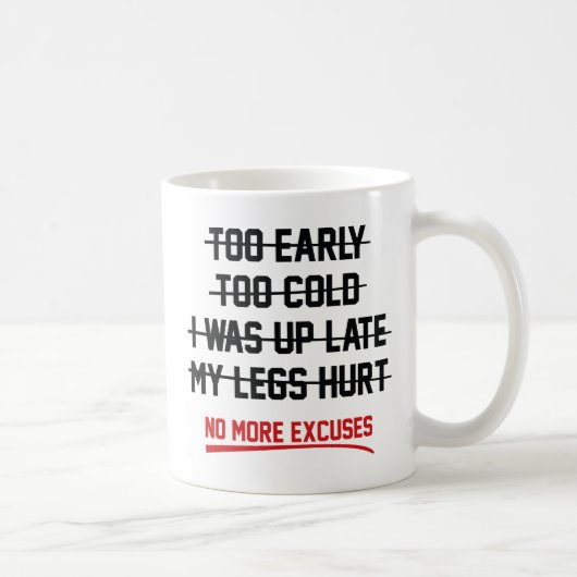 Keine weiteren Ausreden Kaffeetasse (Rechts)