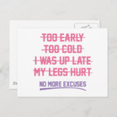 Keine weiteren Ausreden Postkarte (Vorne/Hinten)