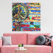 Keine weiteren Kriege 24 x 24 Canvas Print Leinwanddruck (Insitu (Wohnzimmer))