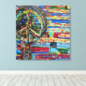 Keine weiteren Kriege 24 x 24 Canvas Print Leinwanddruck (Insitu (Holzboden))