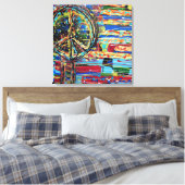 Keine weiteren Kriege 24 x 24 Canvas Print Leinwanddruck (Insitu (Schlafzimmer))