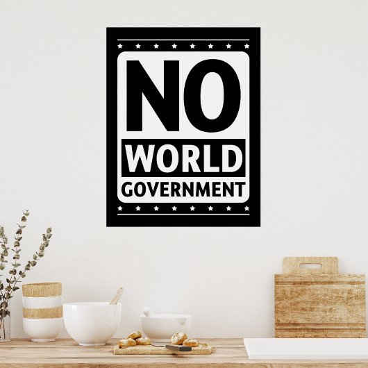 Keine Weltregierung #1 Poster (Küche)