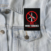 Keine Windkraftanlagen ländlicher Protest Button (Insitu)