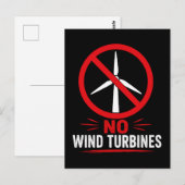 Keine Windkraftanlagen ländlicher Protest Postkarte (Vorne/Hinten)