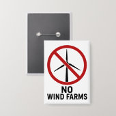 Keine Windparks - Keine Windkraftanlagen Button (Vorderseite/Rückseite)