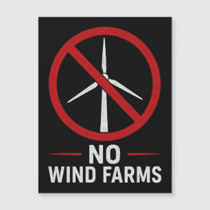 Keine Windparks - Keine Windkraftanlagen Magnetkarte