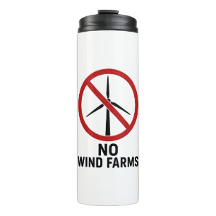 Keine Windparks - Keine Windkraftanlagen Thermosbecher