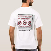 keine Witze gefallen T-Shirt (Rückseite)