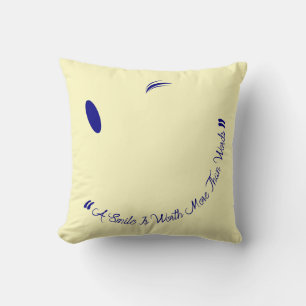 Keine Worte, lächelt sagen, es ist alles wirbelkis Kissen