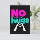 Keine Worte nur Hugs Karte (Stehend Vorderseite)