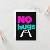 Keine Worte nur Hugs Karte (Vorderseite/Rückseite Beispiel)