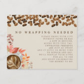 Keine Wrapping erforderlich Fall Kaffee Baby Dusch Begleitkarte (Vorderseite)