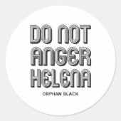 Keine Wut Helena Runder Aufkleber (Vorderseite)