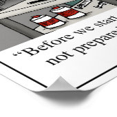 Keine Zeit für Musikunterricht Doktor Cartoon Poster (Ecke)