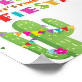 Keine Zeit für Siesta Cactus Fiesta Table Sign Poster (Ecke)