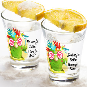 Keine Zeit für Siesta ist Zeit für Fiesta Cactus M Schnapsglas