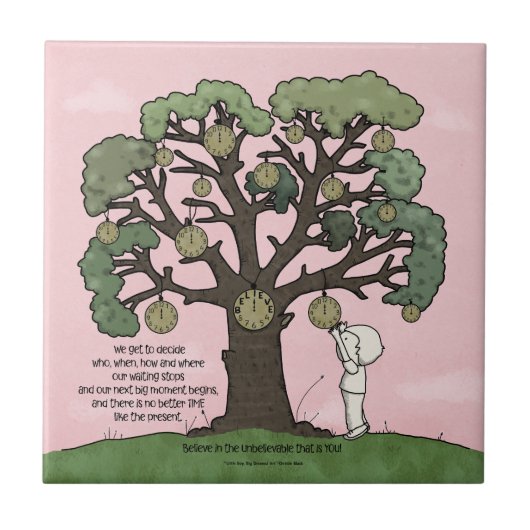 Keine Zeit wie die Gegenwart Fliese (Vorderseite)