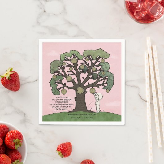 Keine Zeit wie die Gegenwart Serviette (Beispiel)