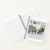 Keine Zeit zum Klavierunterricht Cartoon Notizblock (Innenseite)