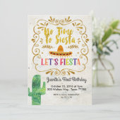 Keine Zeit zum Siesta, ließ uns Einladung (Stehend Vorderseite)