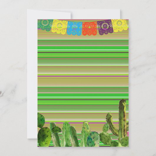 Keine Zeit zum Siesta, ließ uns Einladung (Rückseite)