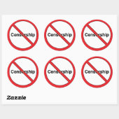 Keine Zensur Runder Aufkleber (Blatt)