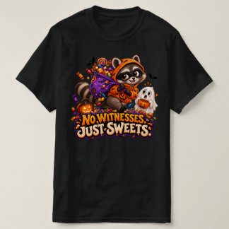 Keine Zeugen, nur Süßigkeiten Lustiges Waschbär-Sh T-Shirt