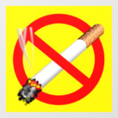 (Keine Zigaretten) Kein Rauchersiegel Fensteraufkleber (Blatt)