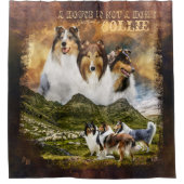 Keine Zuhause mit Collie, Portrait & Scene, Land - Duschvorhang (Vorderseite)