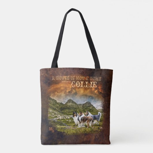 Keine Zuhause mit Collie, Portrait & Scene, Land - Tasche (Rückseite)