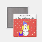 Keine zwei Schneeflocken sind gleich Magnet (Vorderseite/Rückseite)