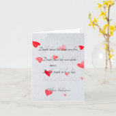 "Keine Zweifel an der Liebe", Shakespeare-Karte Karte (Gelbe Blume)