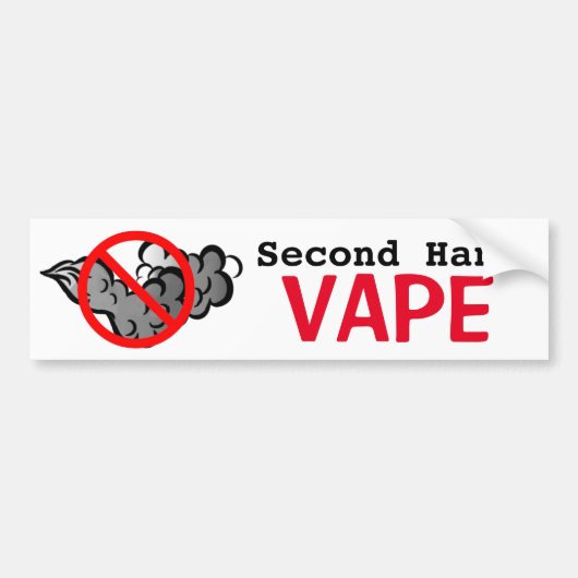 Keine zweite Hand Vape Autoaufkleber (Vorne)
