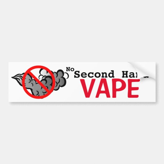 Keine zweite Hand Vape Autoaufkleber (Vorne)