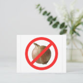 Keine Zwiebel Postkarte (Stehend Vorderseite)